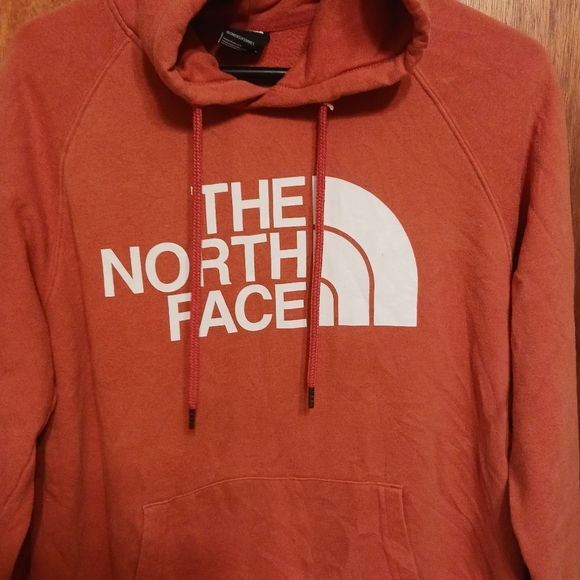 The North Face Orange Hooded Pullover Sweatshirt Ladies Medium Gorpcore Grunge - Picture 4 of 5